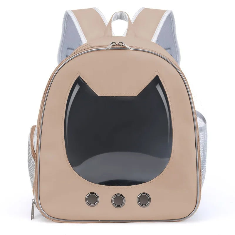 Portable Transparent Pet Backpack Foldable Outdoor Carrying Cats Bag Breathable Travel Bags for Kittens/Dogs Going Out Pets Bag