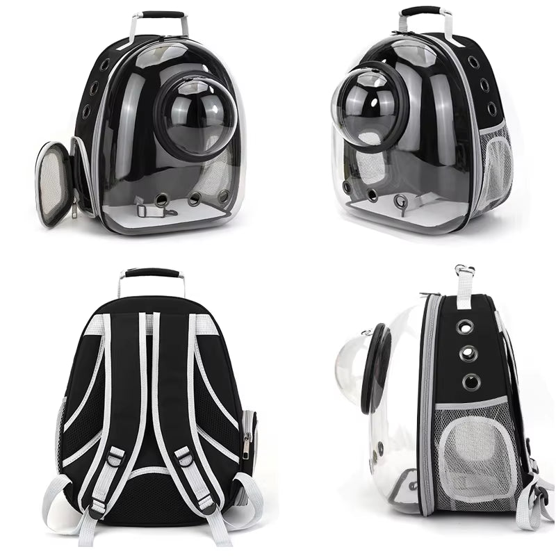 Haustier Katze Tragetasche Platz Haustier Rucksäcke Atmungsaktive Tragbare Transparent Rucksack Welpen Hund Transport Träger Raum Kapsel Taschen