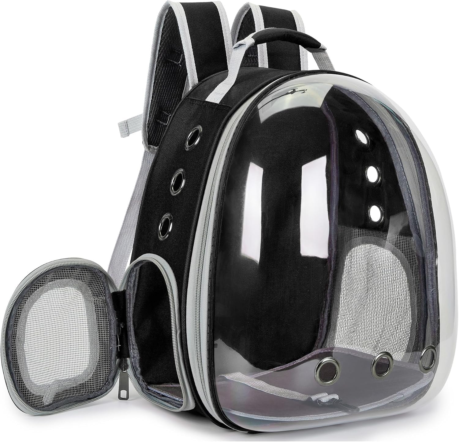 Cat Bubble Backpack Carrier for Small Medium Dogs Cats Carrying Bag, Airline Approved Pet Travel Carrying Bag Dog Hiking Walking Outdoor Backpack (Black)